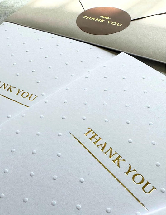 Elegant White Thank You Cards With Envelopes & Gold Foil Sticker Bulk - Suitable for Wedding, Baby Shower, Business, Graduation, Bridal Shower, Funeral All Occasion Cards (White Pack of 36)