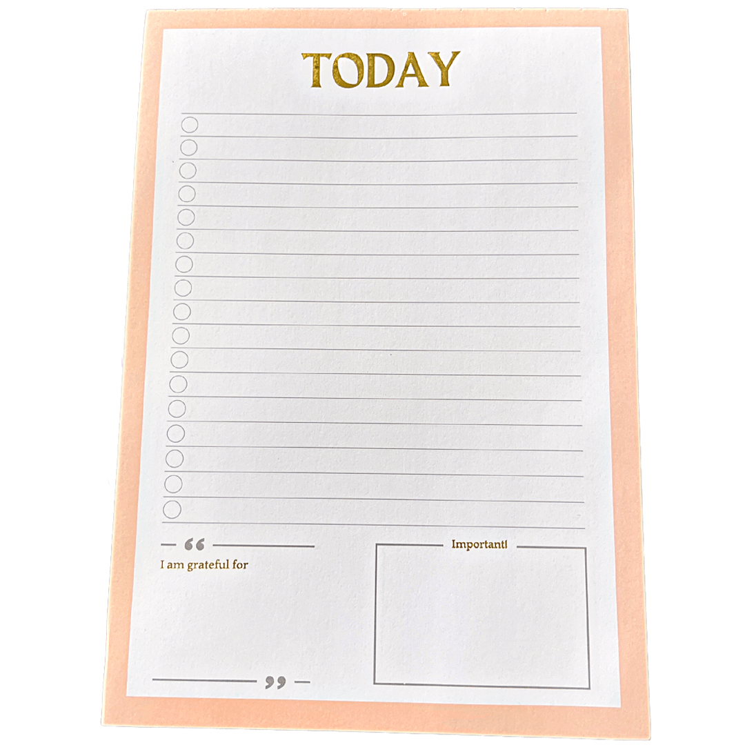 Salmon Pink Elegant To Do List Notepads (2 Pack of 50 pages)