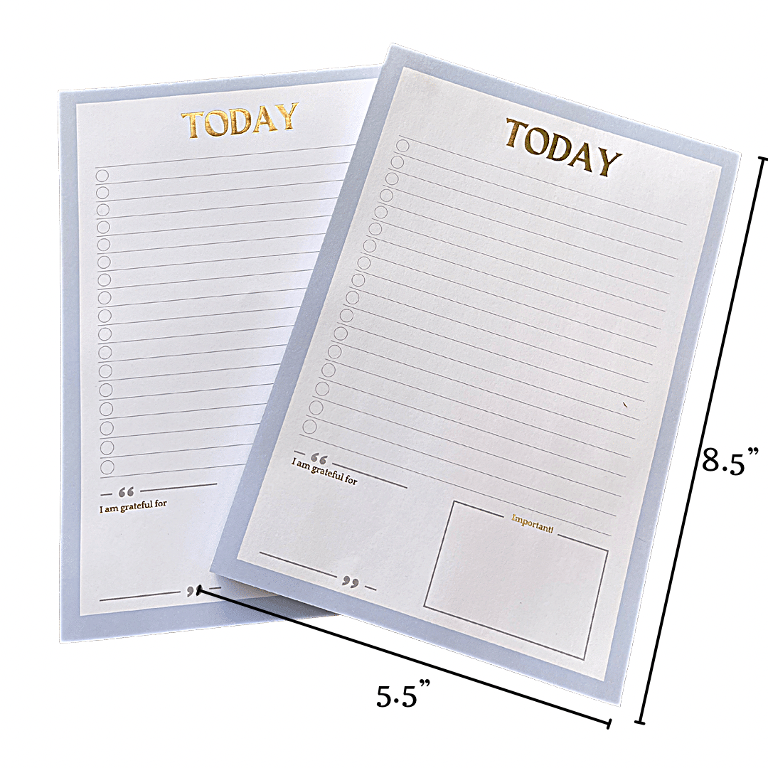 Blue Elegant To Do List Notepads (2 Pack of 50 pages)