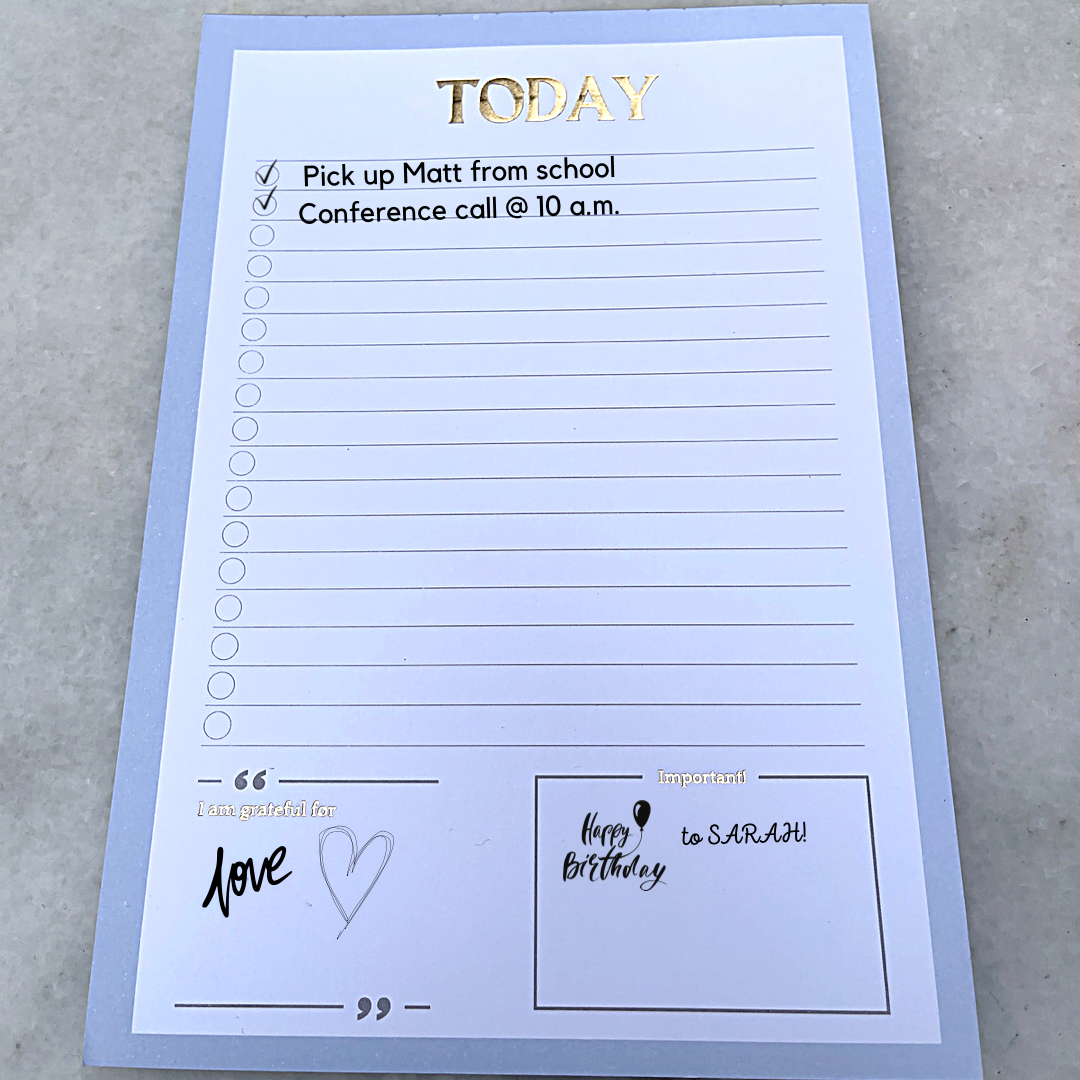 Blue Elegant To Do List Notepads (2 Pack of 50 pages)