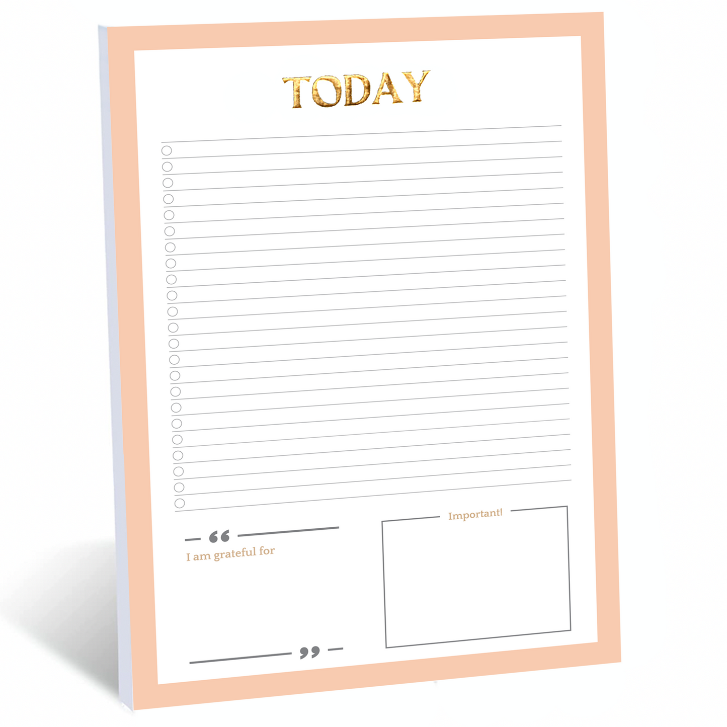 Salmon Pink Elegant To Do List Notepads (2 Pack of 50 pages)