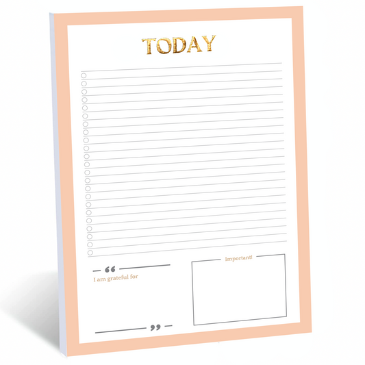 Salmon Pink Elegant To Do List Notepads (2 Pack of 50 pages)